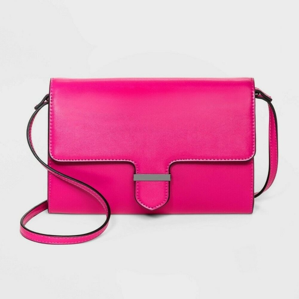 Flap Closure Pink Clutch